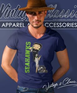 Seattle Seahawks Betty Boop Nfl V Neck TShirt