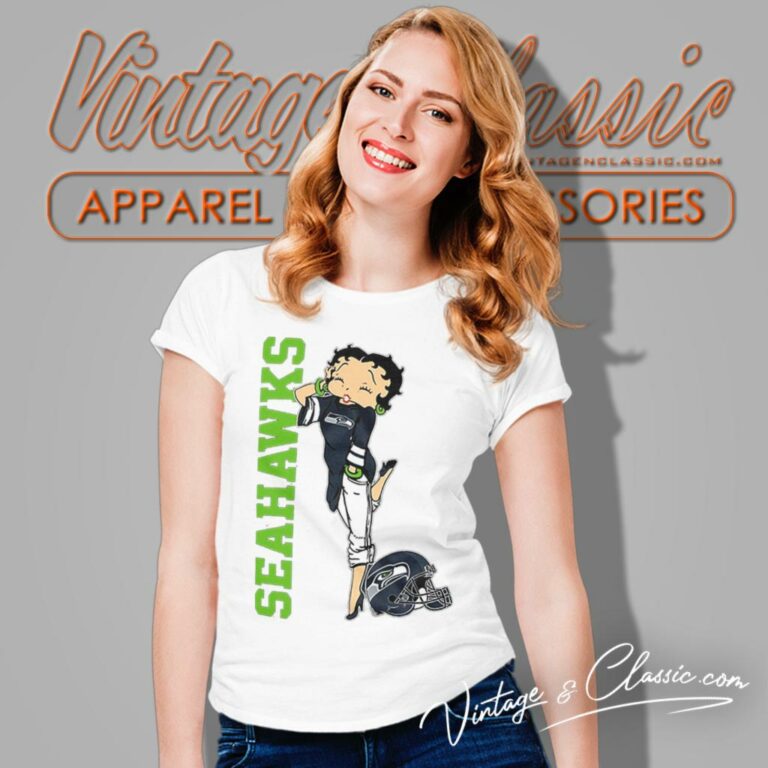 Seattle Seahawks Betty Boop Nfl Women T Shirt Seattle Seahawks Betty Boop Nfl Women T Shirt