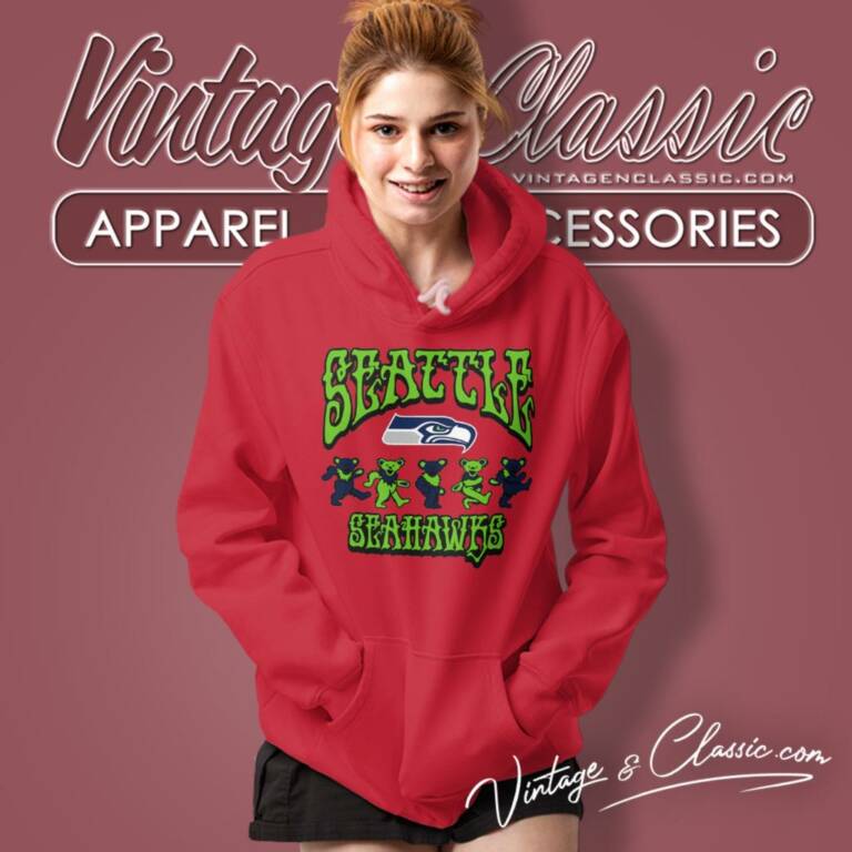 Seattle Seahawks Grateful Dead Dancing Bears Hoodie Seattle Seahawks Grateful Dead Dancing Bears Hoodie