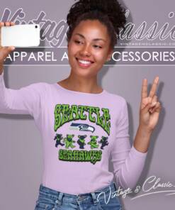 Seattle Seahawks Grateful Dead Dancing Bears Long Sleeve Tee