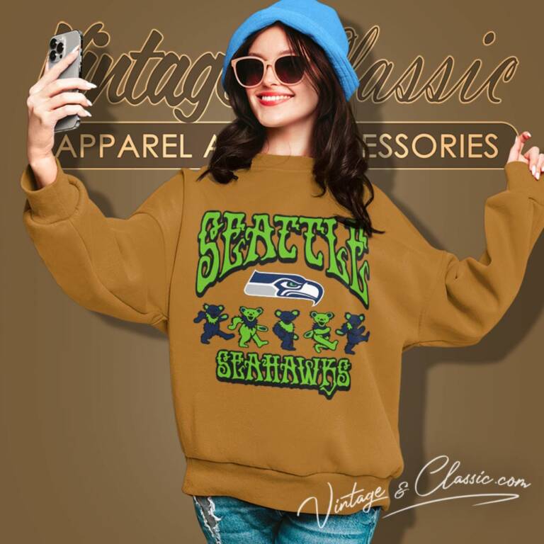 Seattle Seahawks Grateful Dead Dancing Bears Sweatshirt Seattle Seahawks Grateful Dead Dancing Bears Sweatshirt