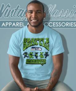 Seattle Seahawks Grateful Dead Dancing Bears T Shirt