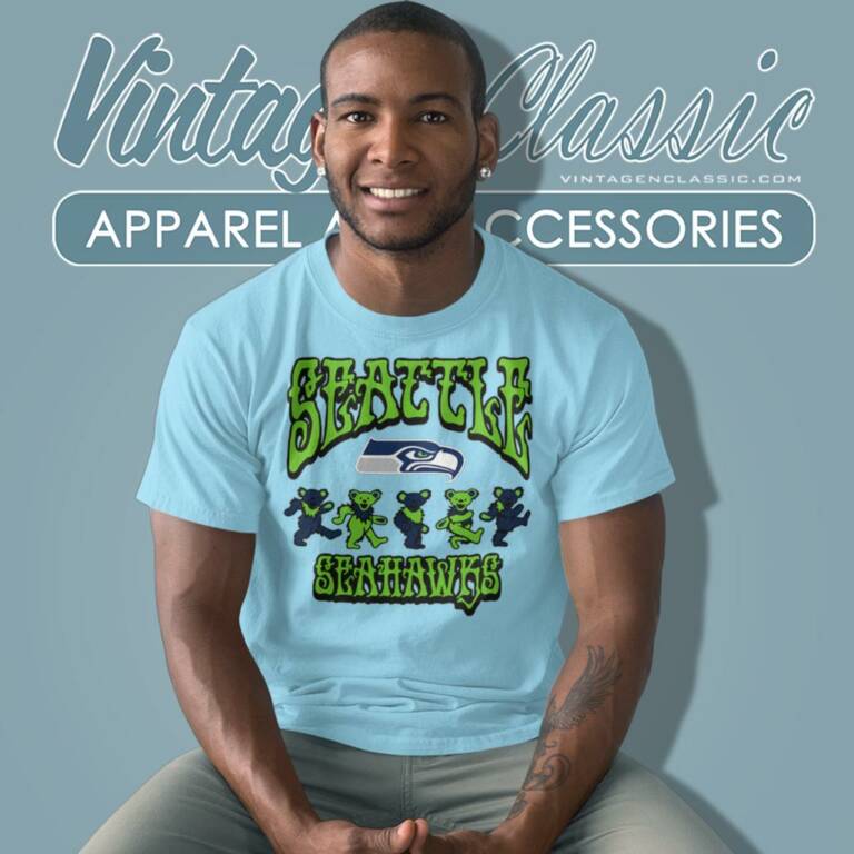 Seattle Seahawks Grateful Dead Dancing Bears T Shirt Seattle Seahawks Grateful Dead Dancing Bears T Shirt