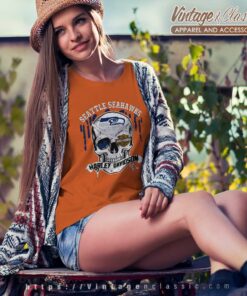 Seattle Seahawks Harley Davidson Skull Women TShirt