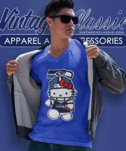 Seattle Seahawks Hello Kitty Shirt 5 Seattle Seahawks Hello Kitty V Neck TShirt