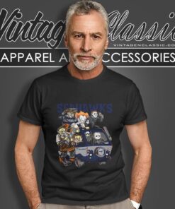 Seattle Seahawks Horror Movies Characters Halloween Shirt T shirt