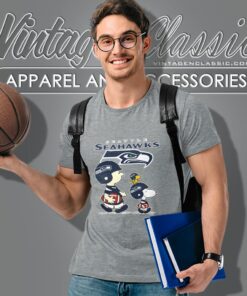 Seattle Seahawks Lets Play Football Together Snoopy Shirt