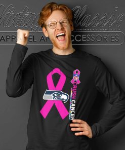 Seattle Seahawks Nfl Crush Cancer 2023 Long Sleeve Tee