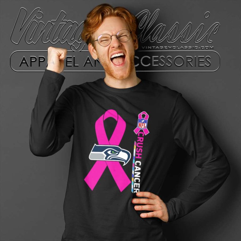 Seattle Seahawks Nfl Crush Cancer 2023 Long Sleeve Tee Seattle Seahawks Nfl Crush Cancer 2023 Long Sleeve Tee
