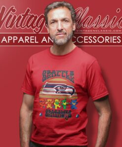 Seattle Seahawks Nfl Grateful Dancing Bears Retro T Shirt