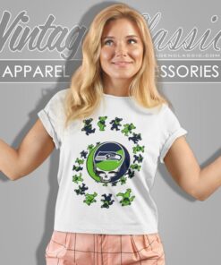 Seattle Seahawks Nfl Grateful Dancing Bears Women T Shirt