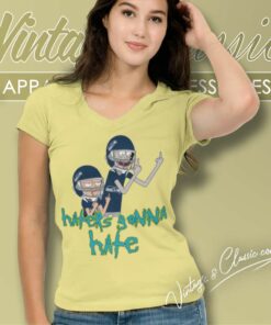 Seattle Seahawks Rick And Morty Shirt Haters Gonna Hate 5 Seattle Seahawks Rick And Morty Shirt Haters Gonna Hate V Neck TShirt