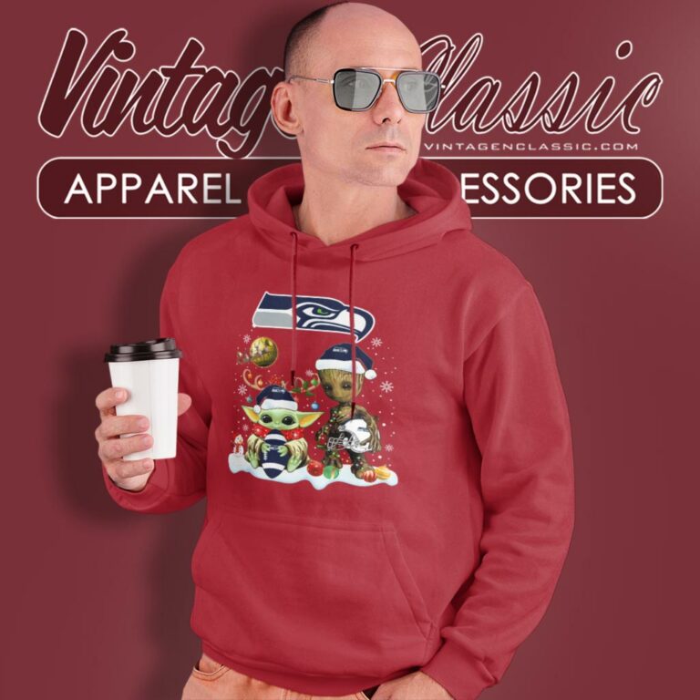 Seattle Seahawks Shirt Baby Yoda And Groot Santa Christmas Hoodie Seattle Seahawks Shirt Baby Yoda And Groot Santa Christmas Hoodie