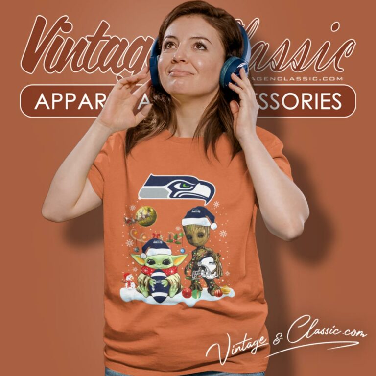 Seattle Seahawks Shirt Baby Yoda And Groot Santa Christmas Women T Shirt Seattle Seahawks Shirt Baby Yoda And Groot Santa Christmas Women T Shirt