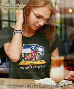 Seattle Seahawks Shirt Horror Movies You Cant Sit With Us Women TShirt