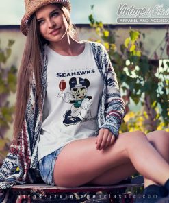 Seattle Seahawks Shirt Mickey Mouse Disney Super Bowl Football Women TShirt