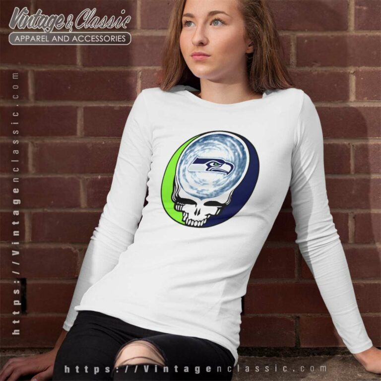 Seattle Seahawks Shirt Nfl Grateful Dead Logo Long Sleeve Tee Seattle Seahawks Shirt Nfl Grateful Dead Logo Long Sleeve Tee