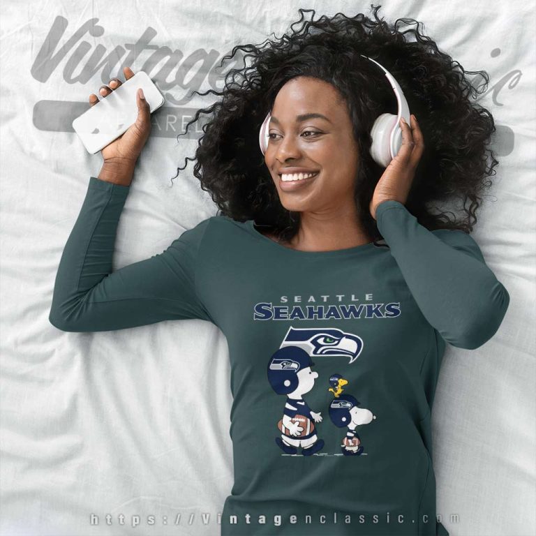 Seattle Seahawks Shirt Snoopy And Charlie Brown Peanuts Long Sleeve Tee Seattle Seahawks Shirt Snoopy And Charlie Brown Peanuts Long Sleeve Tee