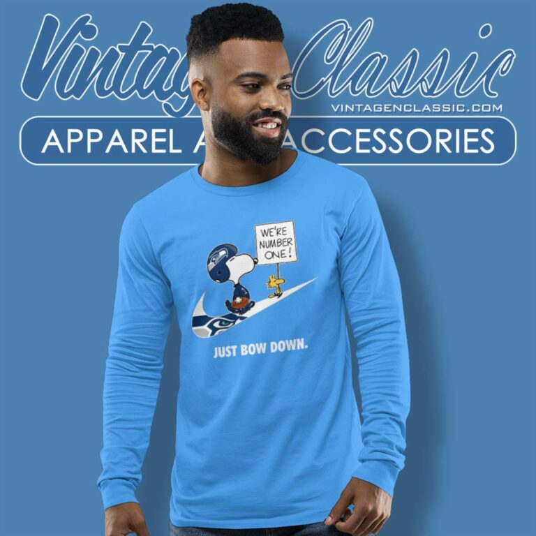 Seattle Seahawks Snoopy Are Number One Shirt Nike Just Bow Down Long Sleeve Tee Seattle Seahawks Snoopy Are Number One Shirt Nike Just Bow Down Long Sleeve Tee