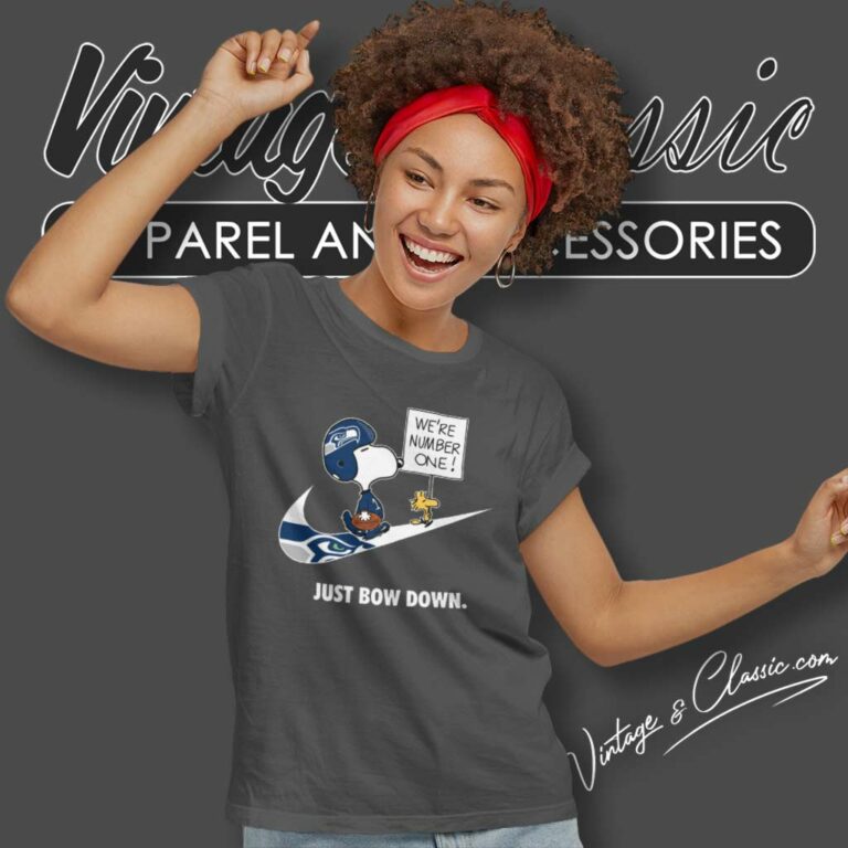 Seattle Seahawks Snoopy Are Number One Shirt Nike Just Bow Down Women TShirt Seattle Seahawks Snoopy Are Number One Shirt Nike Just Bow Down Women TShirt