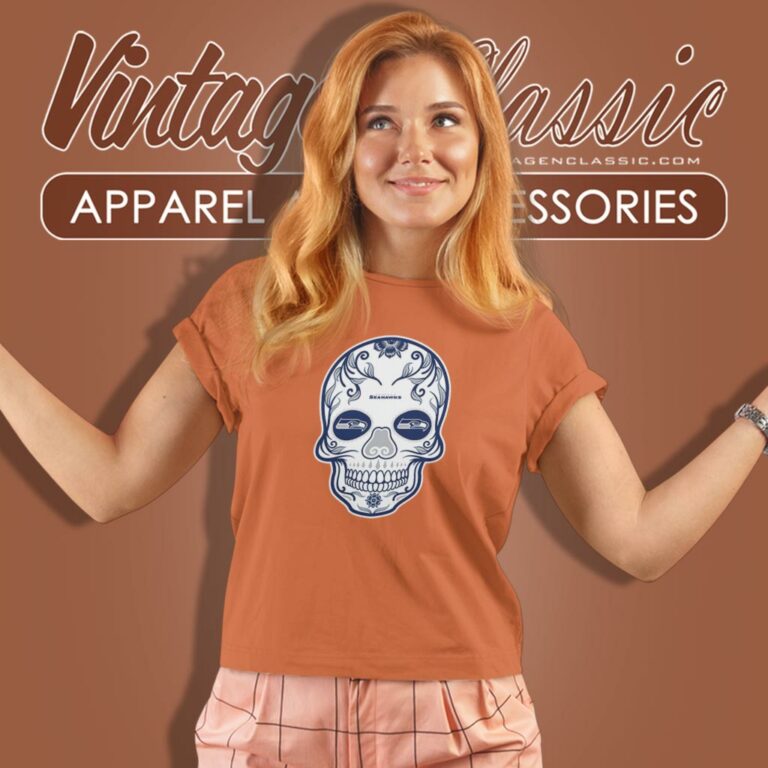 Seattle Seahawks Sugar Skull Women T Shirt Seattle Seahawks Sugar Skull Women T Shirt