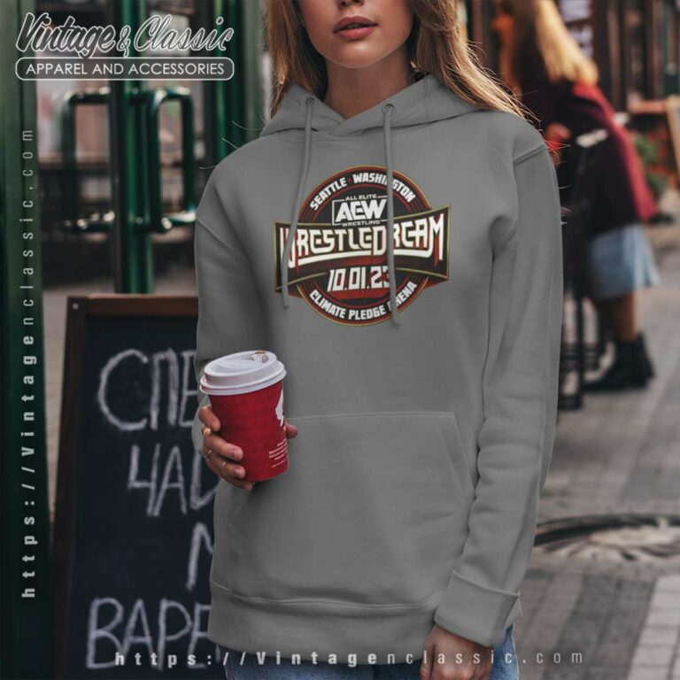 Seattle Washington Aew Wrestledream 2023 Climate Pledge Arena Hoodie Seattle Washington Aew Wrestledream 2023 Climate Pledge Arena Hoodie