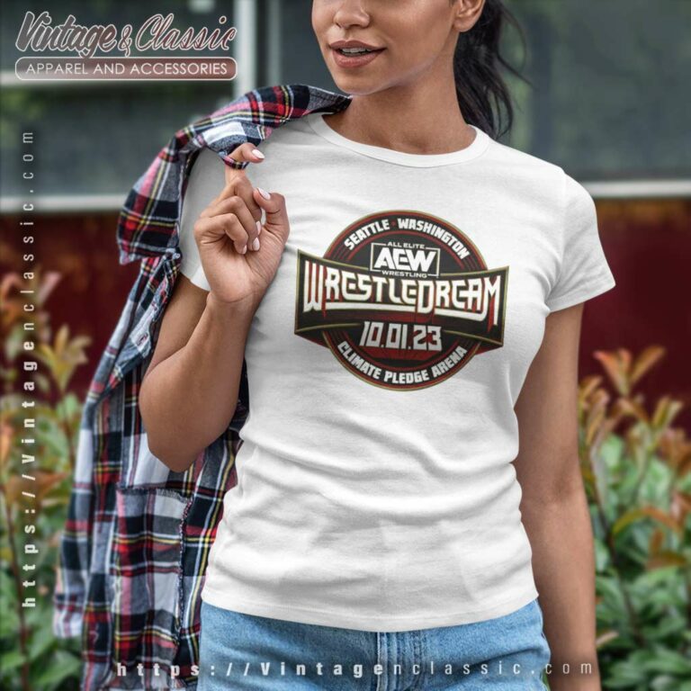 Seattle Washington Aew Wrestledream 2023 Climate Pledge Arena Women TShirt Seattle Washington Aew Wrestledream 2023 Climate Pledge Arena Women TShirt