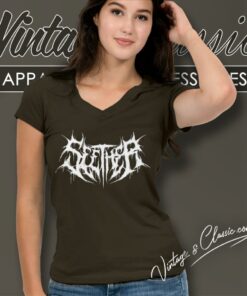 Seether Goth Logo V Neck TShirt