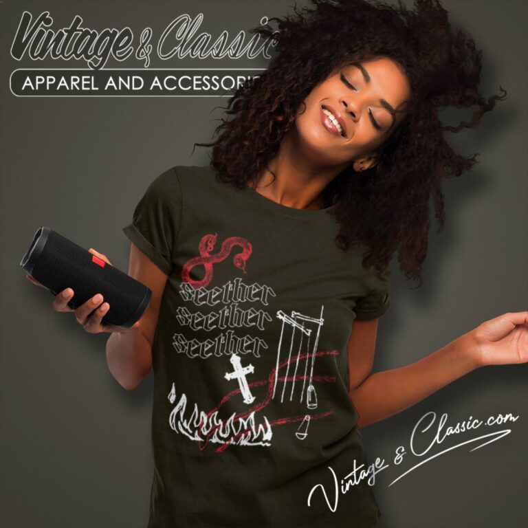 Seether Shirt Serpent Cross Flames Women T Shirt Seether Shirt Serpent Cross Flames Women T Shirt