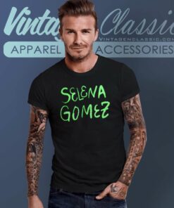 Selena Gomez Neon Green Logo Shirt T Shirt