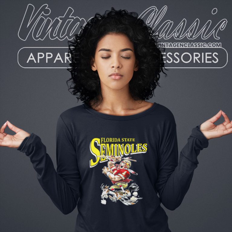 Seminoles Florida State Shirt Nutmeg Single Stitch American Long Sleeve Tee Seminoles Florida State Shirt Nutmeg Single Stitch American Long Sleeve Tee