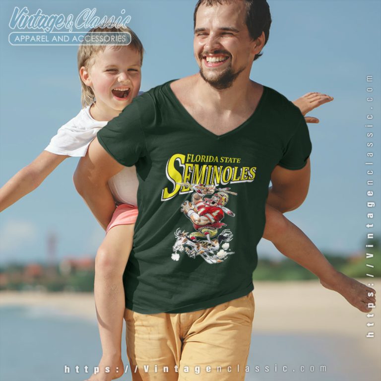 Seminoles Florida State Shirt Nutmeg Single Stitch American V Neck TShirt Seminoles Florida State Shirt Nutmeg Single Stitch American V Neck TShirt