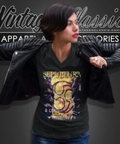 Sepultura Against V Neck TShirt