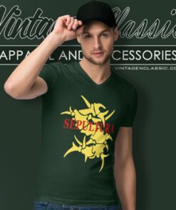 Sepultura Logo Soulfly V Neck TShirt