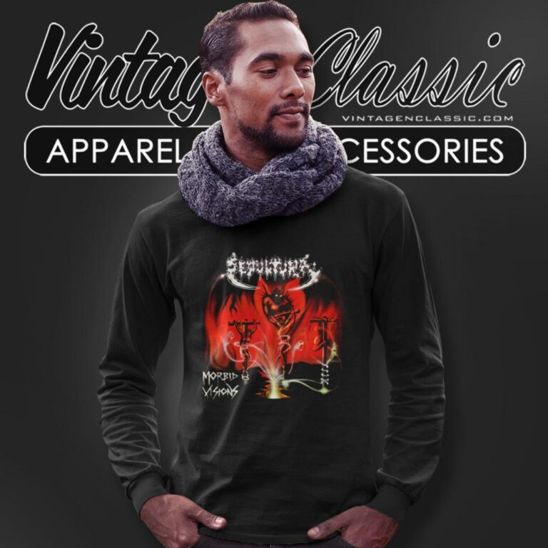 Sepultura Morbid Visions Album Long Sleeve Tee Sepultura Morbid Visions Album Long Sleeve Tee