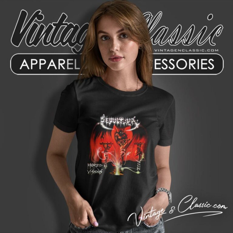 Sepultura Morbid Visions Album Women T Shirt Sepultura Morbid Visions Album Women T Shirt