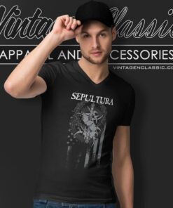 Sepultura Quadra V Neck TShirt
