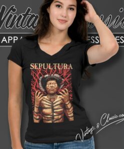 Sepultura Roots V Neck TShirt