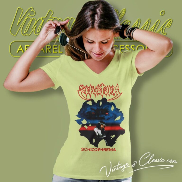 Sepultura Schizophrenia V Neck TShirt Sepultura Schizophrenia V Neck TShirt