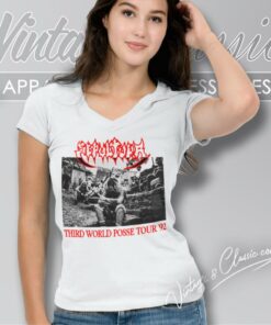 Sepultura Shirt Third World Posse Tour 5 Sepultura Shirt Third World Posse Tour V Neck TShirt