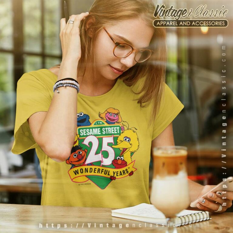 Sesame Street 25th Anniversary Women TShirt Sesame Street 25th Anniversary Women TShirt