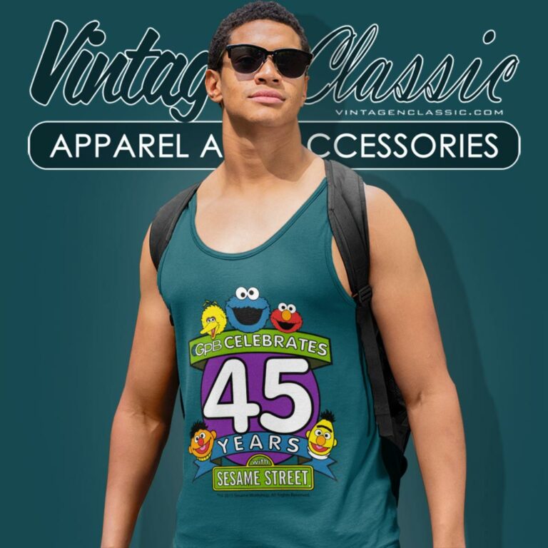 Sesame Street 45 Years Tank Top Racerback Sesame Street 45 Years Tank Top Racerback