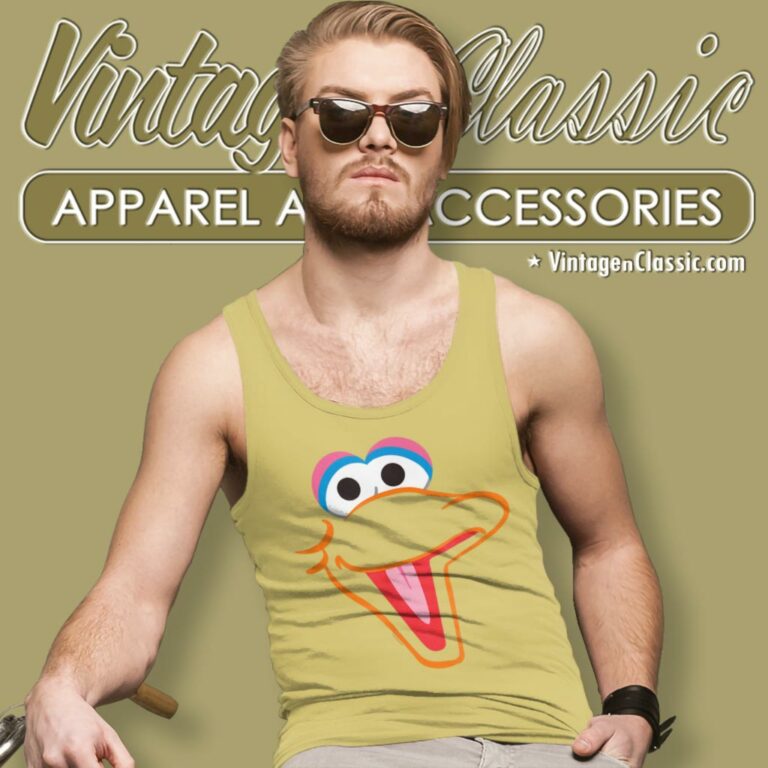 Sesame Street Big Bird Face Tank Top Racerback Sesame Street Big Bird Face Tank Top Racerback
