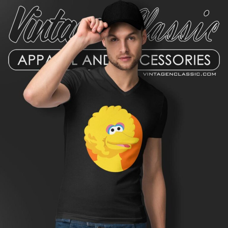 Sesame Street Big Bird V Neck TShirt Sesame Street Big Bird V Neck TShirt