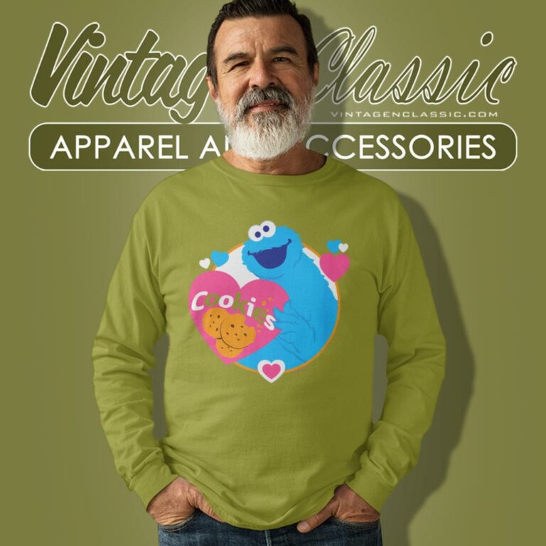 Sesame Street Cookie Monster Love Long Sleeve Tee Sesame Street Cookie Monster Love Long Sleeve Tee