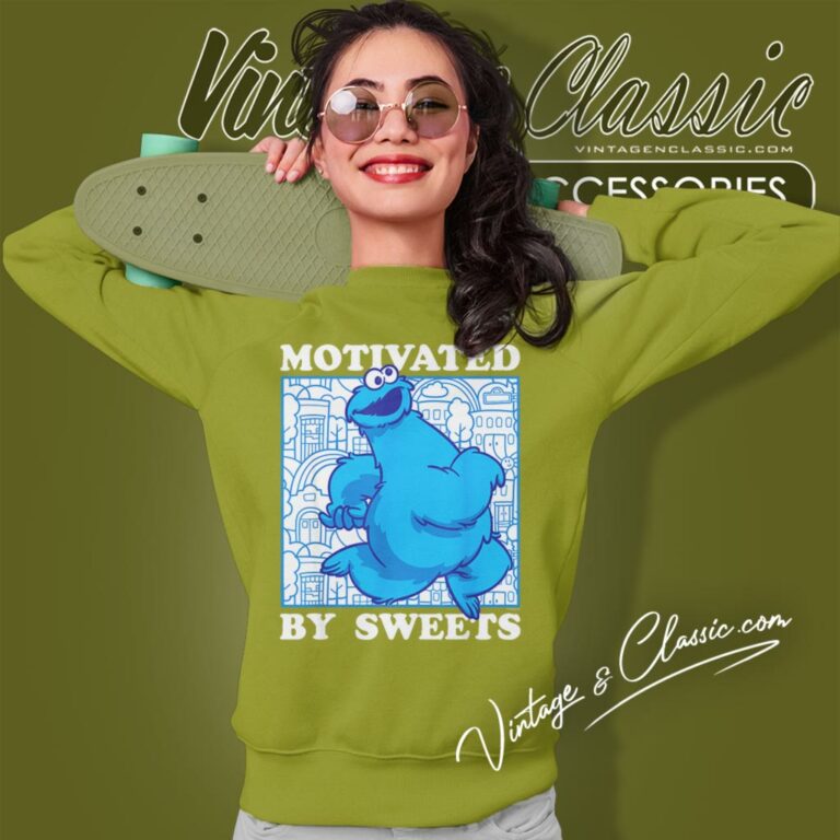 Sesame Street Cookie Monster Motivated Sweatshirt Sesame Street Cookie Monster Motivated Sweatshirt