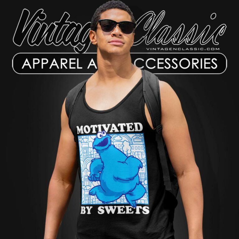 Sesame Street Cookie Monster Motivated Tank Top Racerback Sesame Street Cookie Monster Motivated Tank Top Racerback