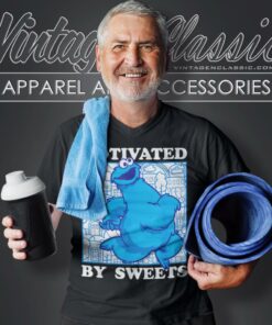 Sesame Street Cookie Monster Motivated V Neck TShirt