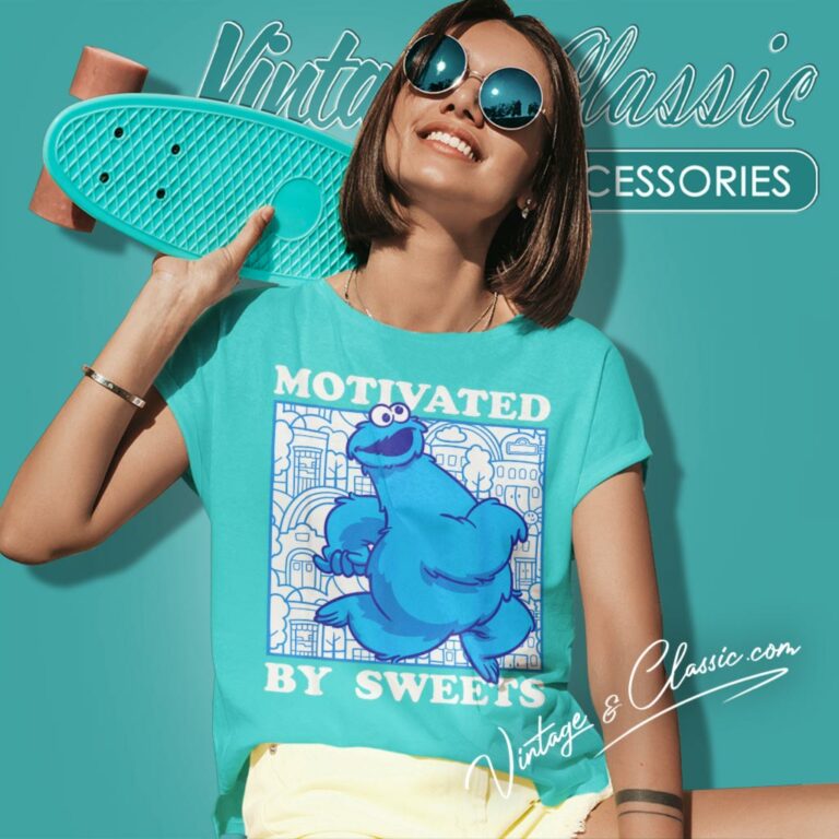 Sesame Street Cookie Monster Motivated Women T Shirt Sesame Street Cookie Monster Motivated Women T Shirt