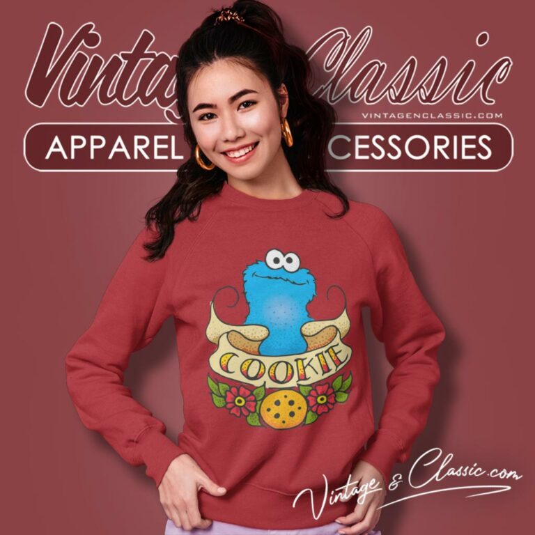 Sesame Street Cookie Monster Tattoo Sweatshirt Sesame Street Cookie Monster Tattoo Sweatshirt